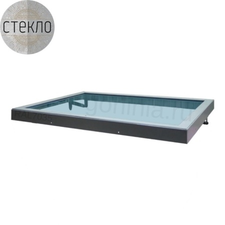 Модель стеклянного напольного люка Стеклогор 1100х1100*75