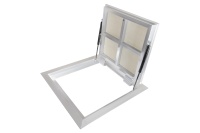 Люк в подвал Периметр 1100х1100п откидной алюминиевый