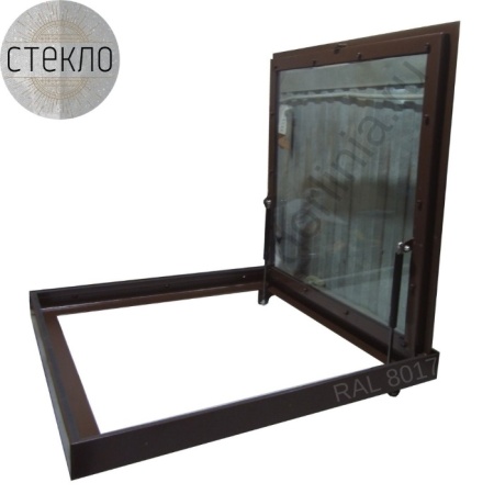 Модель стеклянного напольного люка Стеклогор 1000х1000*75