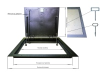 Напольный люк Стелс-У 700*700 уголок утепленный схемы