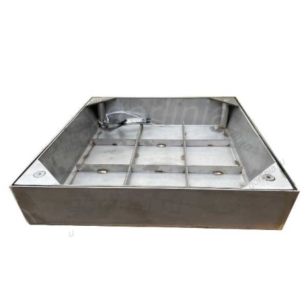 Люки под брусчатку Проспект-СН съемные из стали AISI 304 3мм пешеходные А15 под мощение тротуарной плиткой - вид сверху